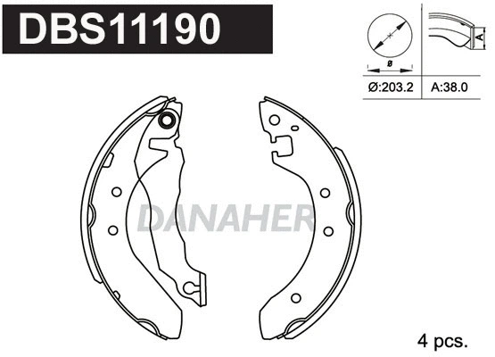 Brake Shoe Set (DBS11190)