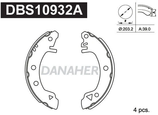 Brake Shoe Set (DBS10932A)
