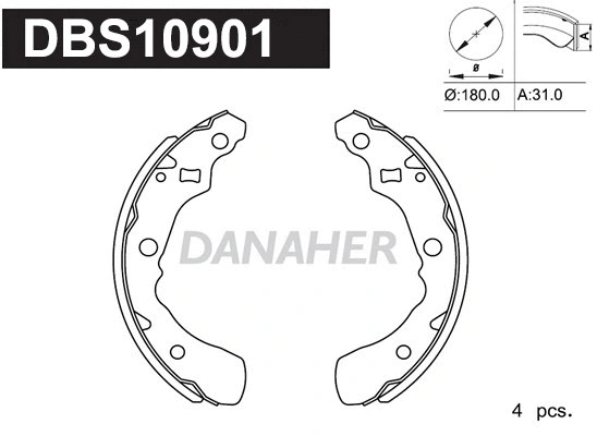 Brake Shoe Set (DBS10901)