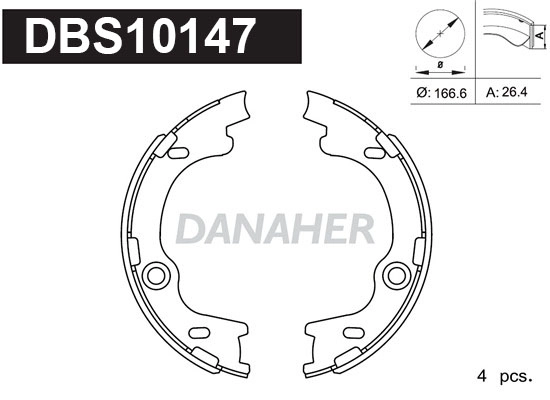 Brake Shoe Set, parking brake (DBS10147)