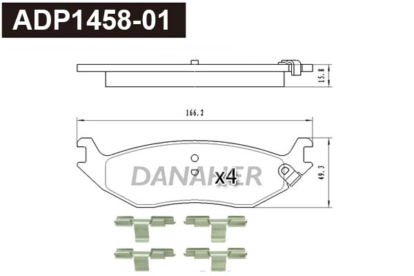 Brake Pad Set, disc brake (ADP1458-01)
