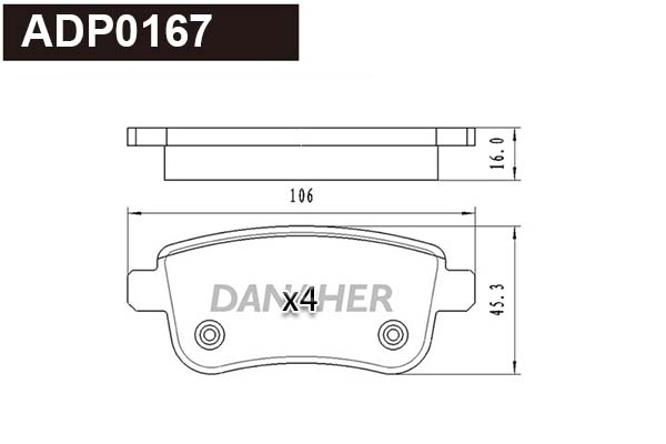 Brake Pad Set, disc brake (ADP0167)