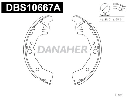 Brake Shoe Set (DBS10667A)
