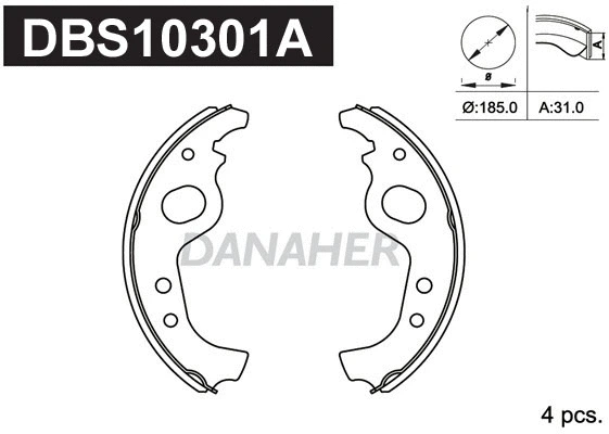Brake Shoe Set (DBS10301A)