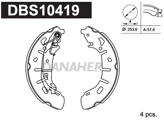 Brake Shoe Set (DBS10419)