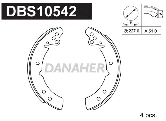 Brake Shoe Set (DBS10542)