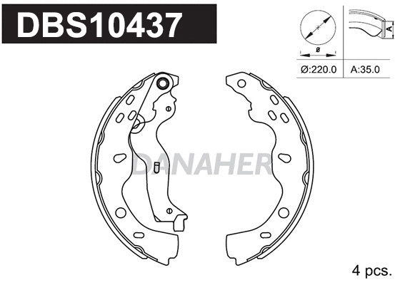 Brake Shoe Set (DBS10437)