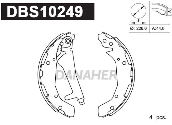 Brake Shoe Set (DBS10249)