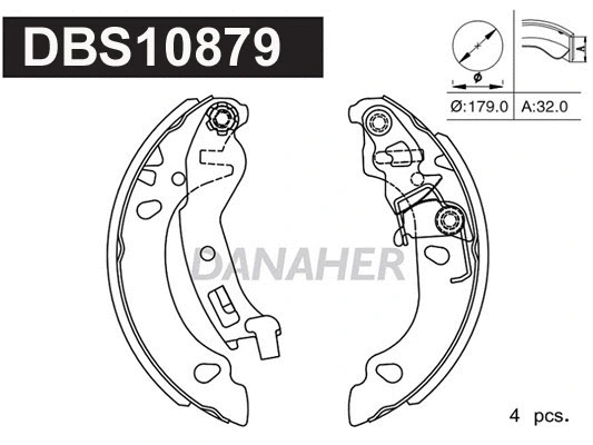 Brake Shoe Set (DBS10879)