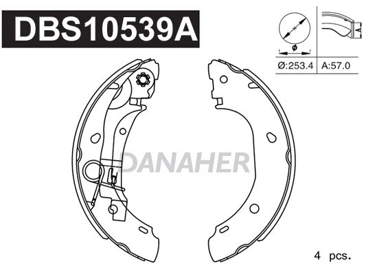 Brake Shoe Set (DBS10539A)