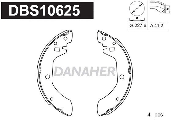 Brake Shoe Set (DBS10625)