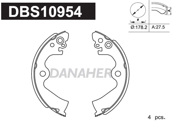 Brake Shoe Set (DBS10954)