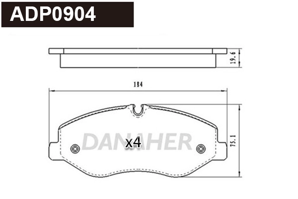 Brake Pad Set, disc brake (ADP0904)