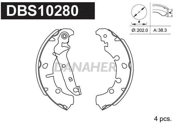 Brake Shoe Set (DBS10280)