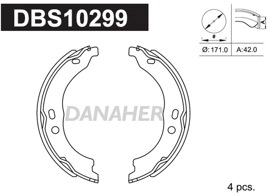 Brake Shoe Set, parking brake (DBS10299)