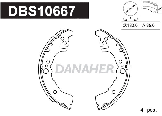 Brake Shoe Set (DBS10667)