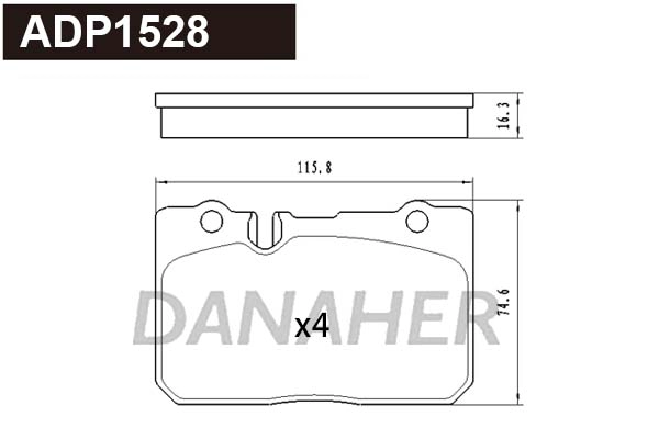 Brake Pad Set, disc brake (ADP1528)