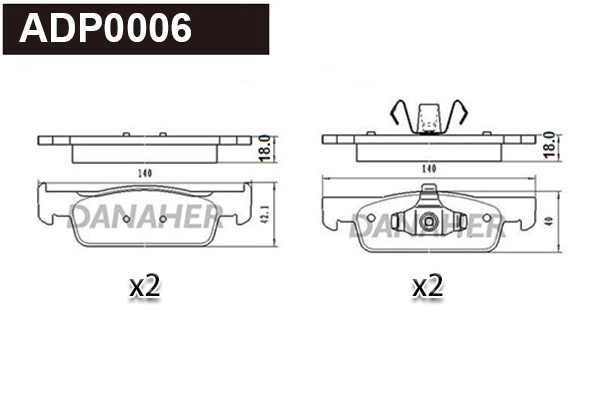Brake Pad Set, disc brake (ADP0006)