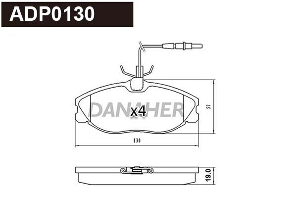 Brake Pad Set, disc brake (ADP0130)