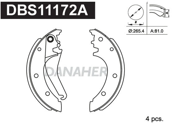 Brake Shoe Set (DBS11172A)