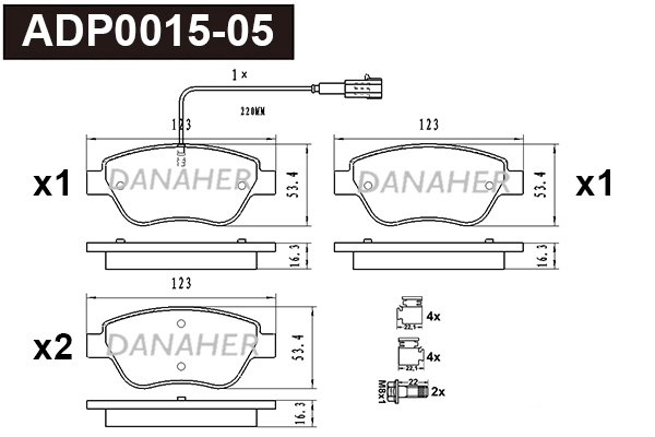 Brake Pad Set, disc brake (ADP0015-05)