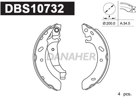 Brake Shoe Set (DBS10732)