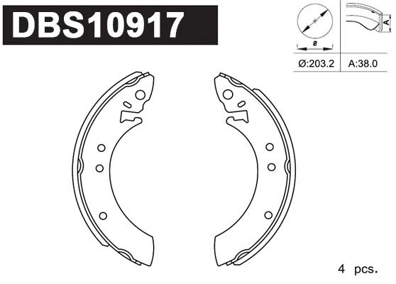 Brake Shoe Set (DBS10917)