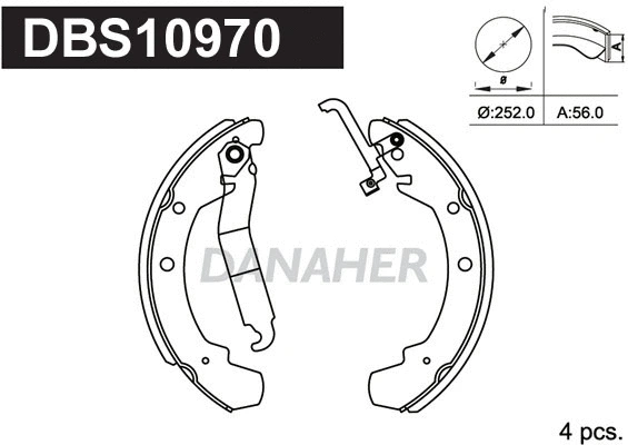 Brake Shoe Set (DBS10970)