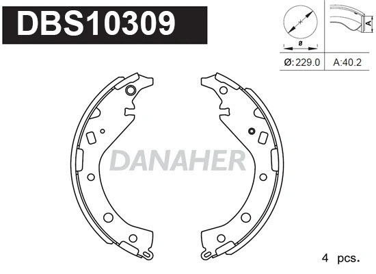 Brake Shoe Set (DBS10309)