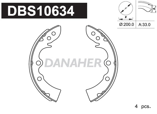 Brake Shoe Set (DBS10634)
