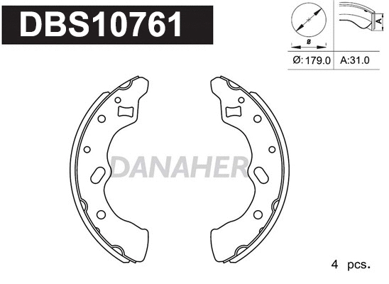Brake Shoe Set (DBS10761)