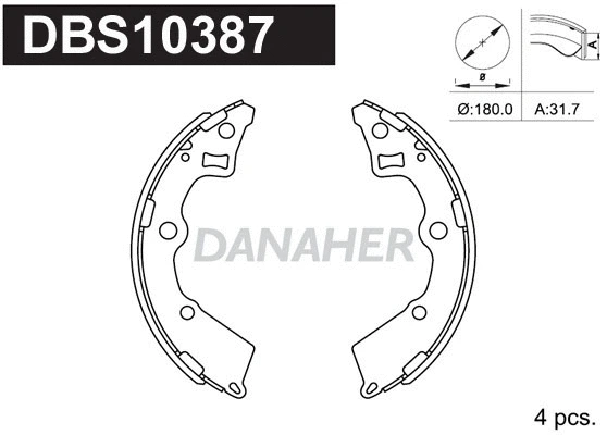 Brake Shoe Set (DBS10387)