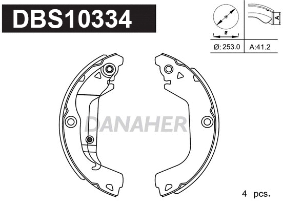 Brake Shoe Set (DBS10334)