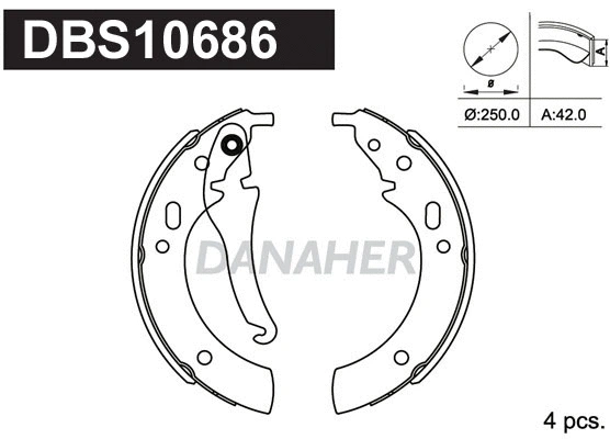 Brake Shoe Set (DBS10686)