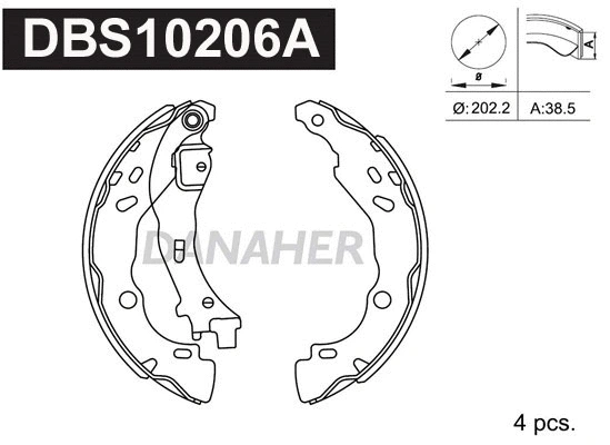 Brake Shoe Set (DBS10206A)