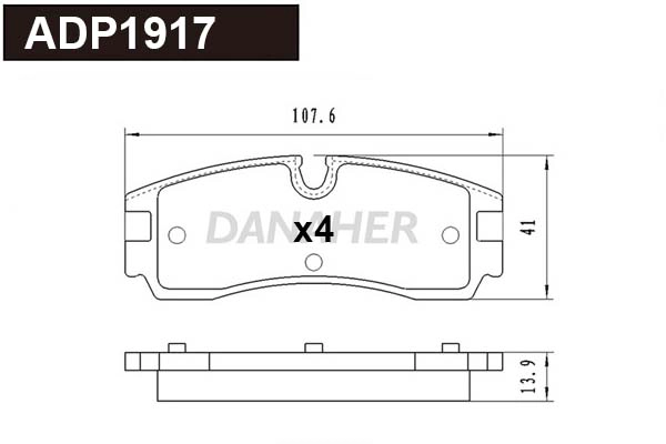 Brake Pad Set, disc brake (ADP1917)