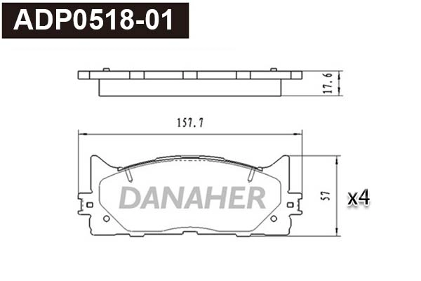 Brake Pad Set, disc brake (ADP0518-01)