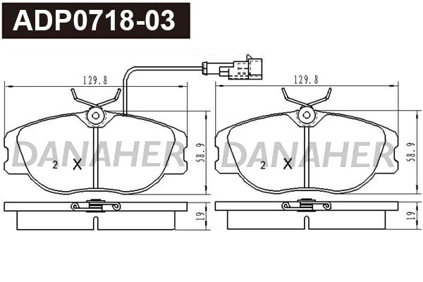 Brake Pad Set, disc brake (ADP0718-03)