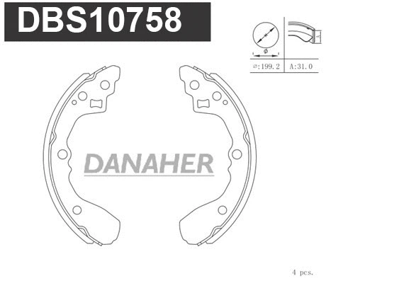 Brake Shoe Set (DBS10758)