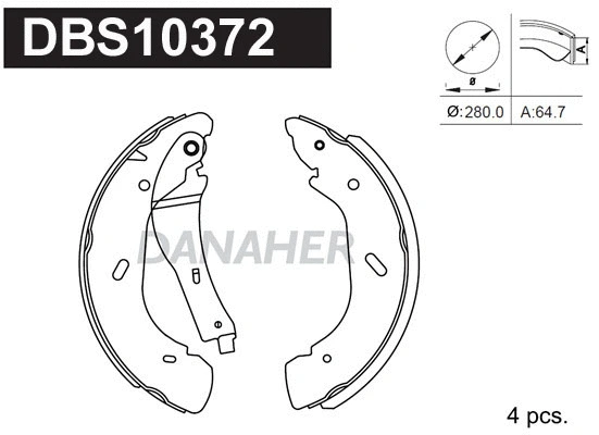 Brake Shoe Set (DBS10372)