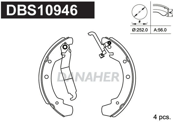 Brake Shoe Set (DBS10946)
