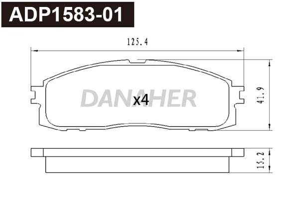 Brake Pad Set, disc brake (ADP1583-01)