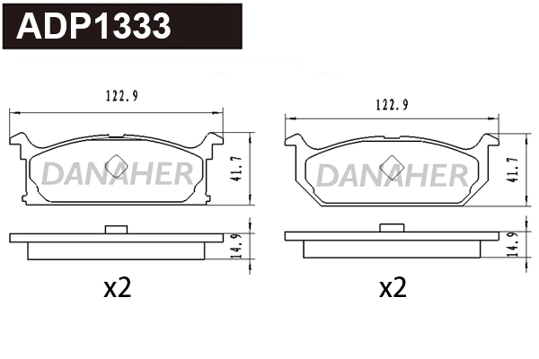 Brake Pad Set, disc brake (ADP1333)