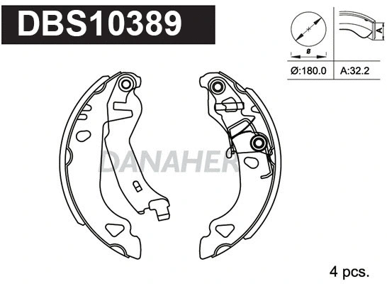 Brake Shoe Set (DBS10389)