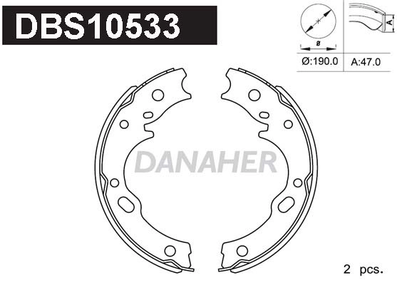 Brake Shoe Set, parking brake (DBS10533)