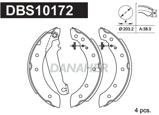 Brake Shoe Set (DBS10172)