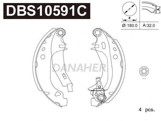 Brake Shoe Set (DBS10591C)