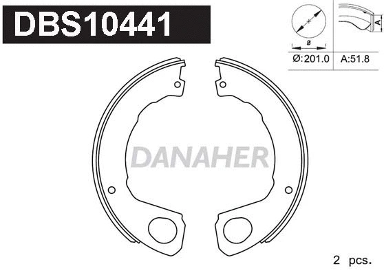 Brake Shoe Set, parking brake (DBS10441)