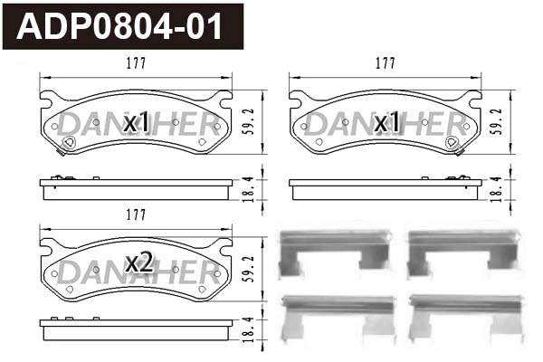 Brake Pad Set, disc brake (ADP0804-01)
