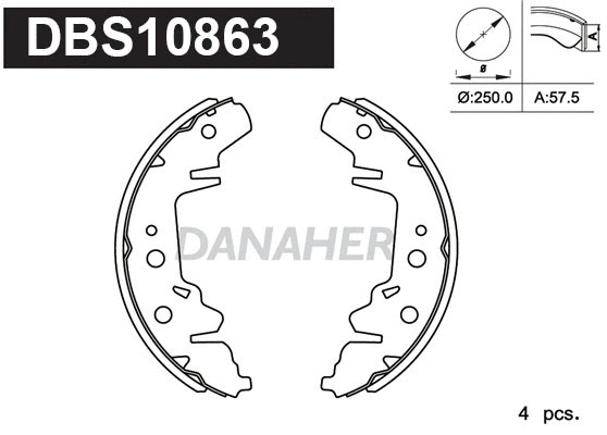 Brake Shoe Set (DBS10863)